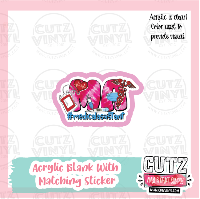 Medical Assistant - Acrylic Badge Reel Blank and Matching Sticker – Cutz  Vinyl and Craft Supplies