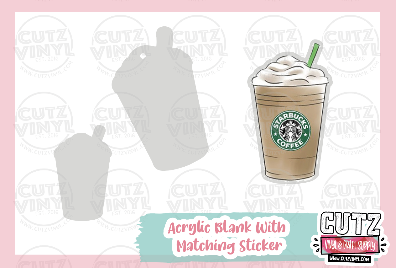 Frap - Acrylic Badge Reel Blank and Matching Sticker