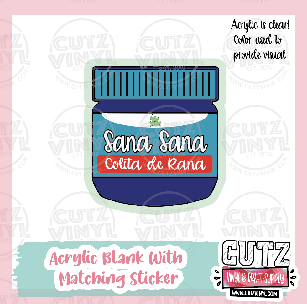 Sana Sana - Acrylic Badge Reel Blank and Matching Sticker – Cutz Vinyl and  Craft Supplies