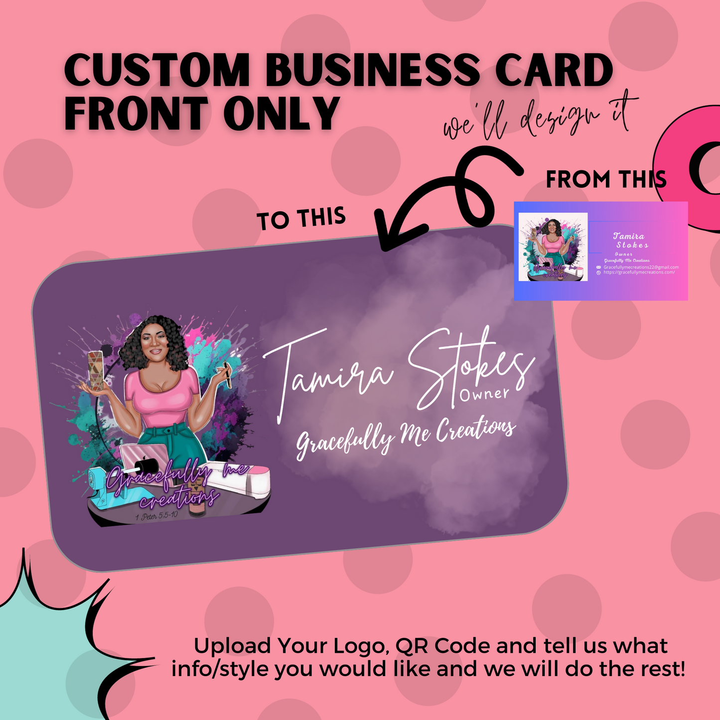 Custom Business Card - Front Only