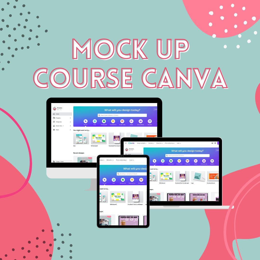 Mock Up Course With Canva (canva free version)