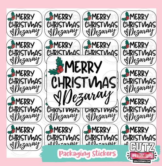 Custom Merry Christmas Stickers