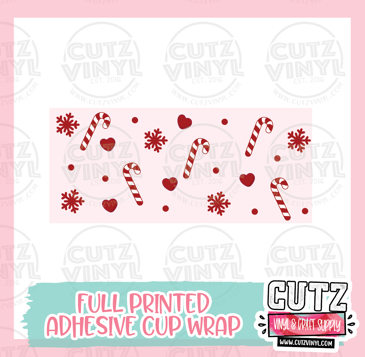 Candy Canes Cup Wrap