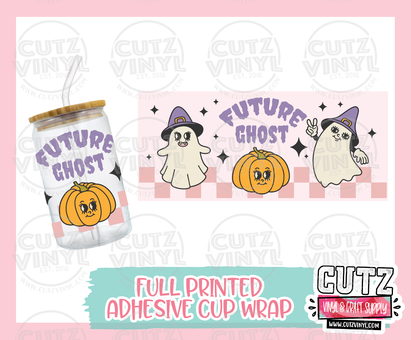 Future Ghost Halloween Cup Wrap