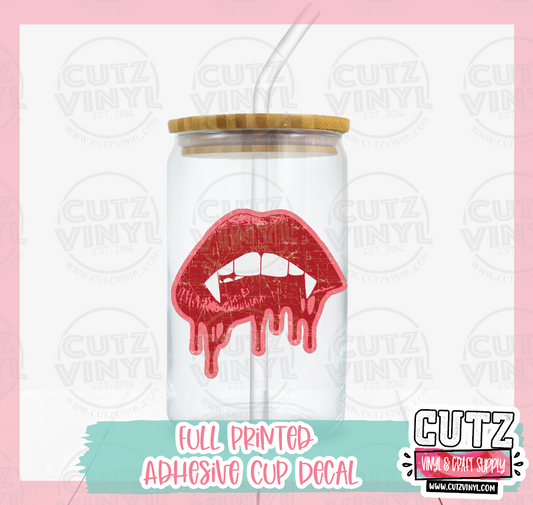 Vampire Lips Cup Decal