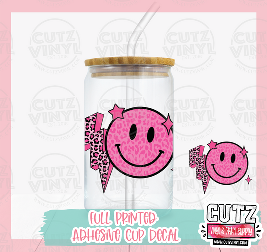 Pink Smile Cup Decal