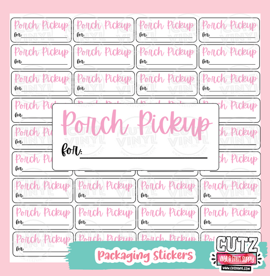 Pink Porch Pickup - Packaging Stickers