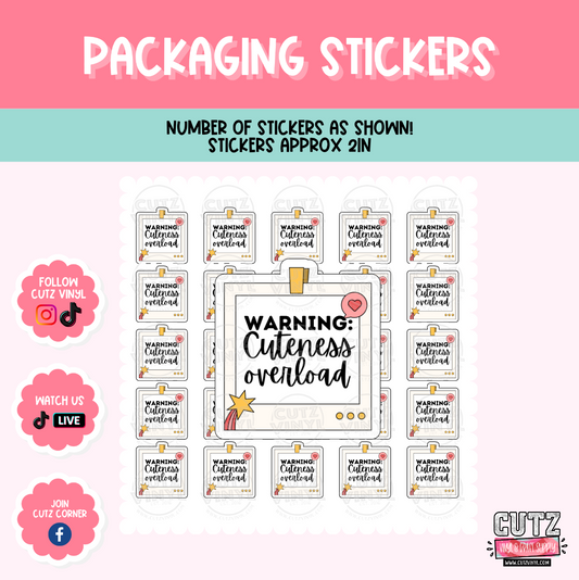 Cuteness Overload - Packaging Stickers