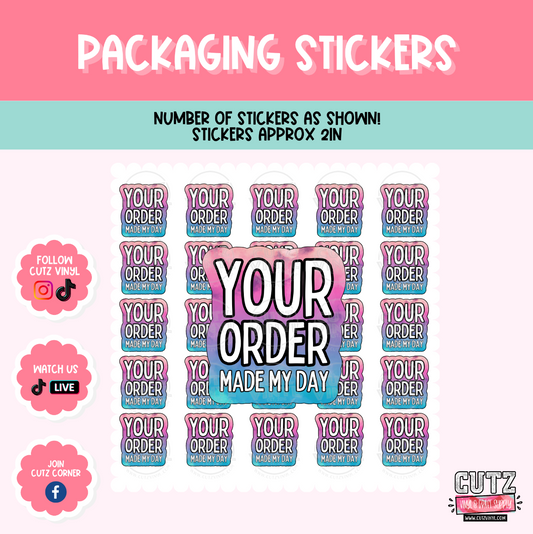 Made My Day Watercolor - Packaging Stickers