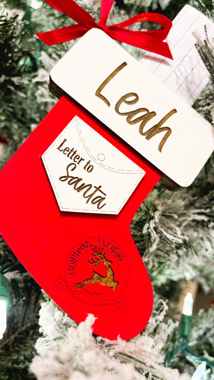 Custom Letter To Santa Holder Ornament