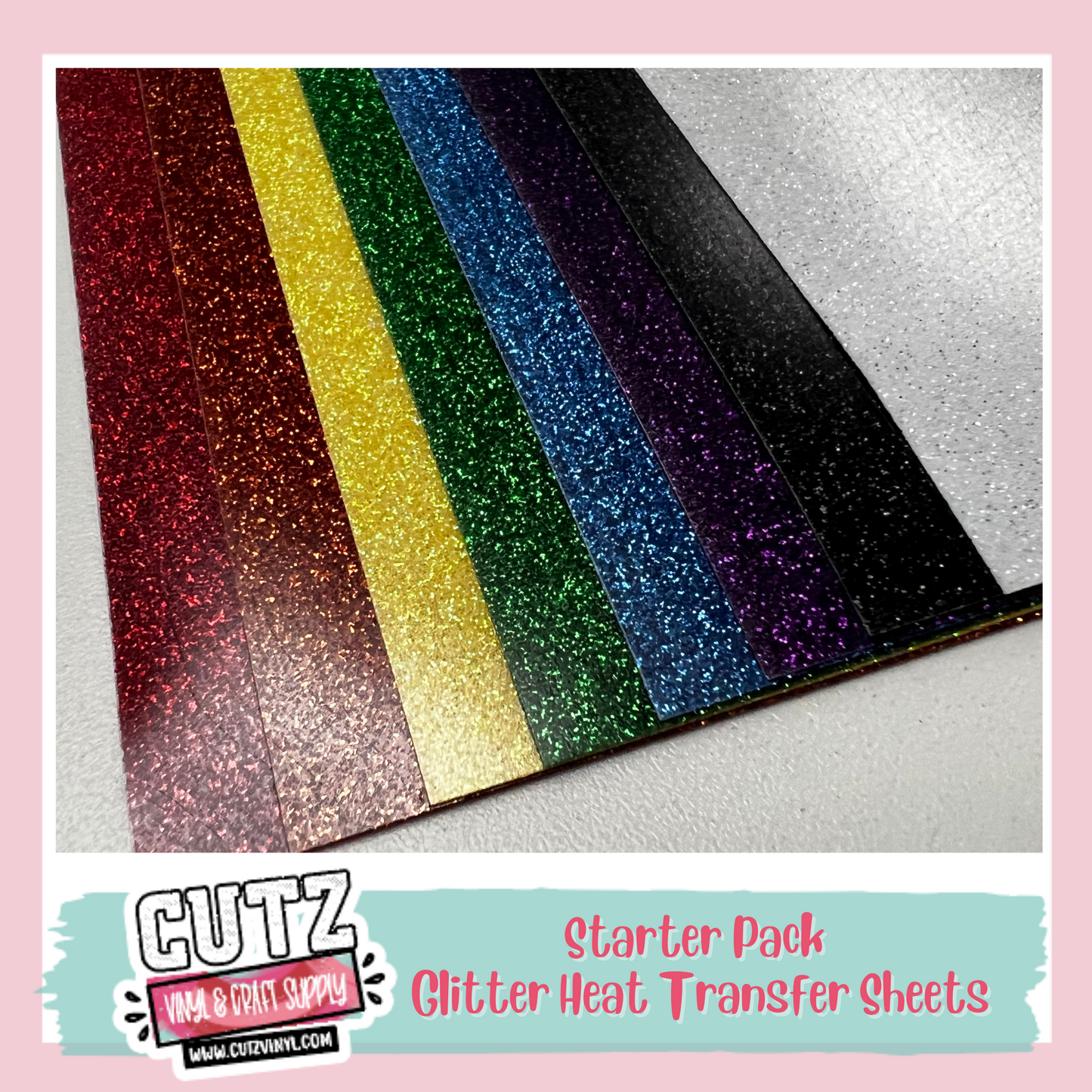 Starter Pack - Siser Glitter Heat Transfer Sheets