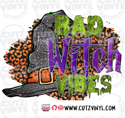 Bad Witch Vibes Hat Sublimation Transfer