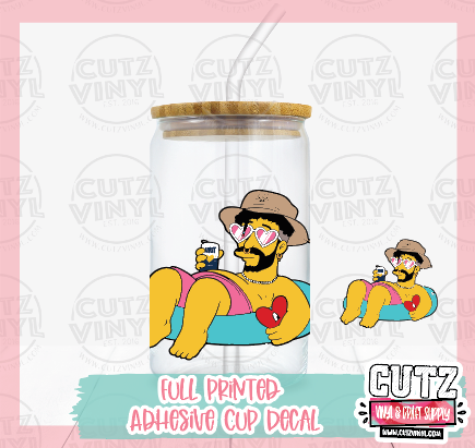 Bad Bunny Float Cup Decal