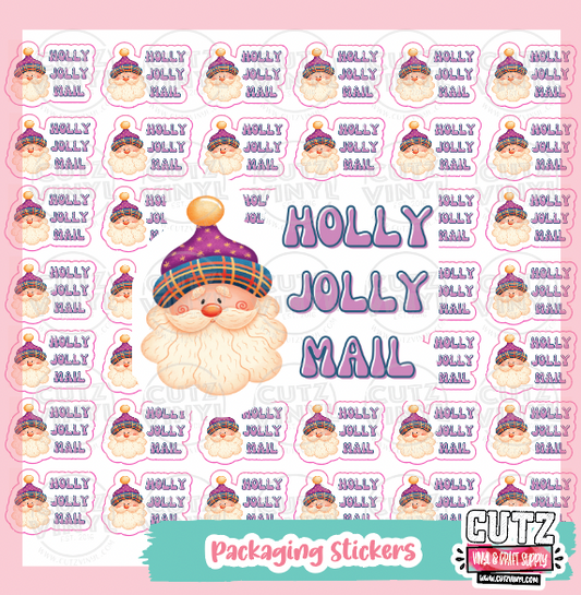 Holly Jolly Mail Packaging Sticker Pack