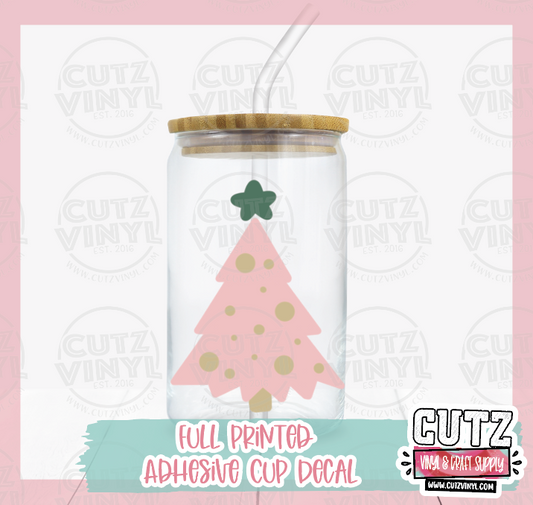 Pink Tree Cup Decal