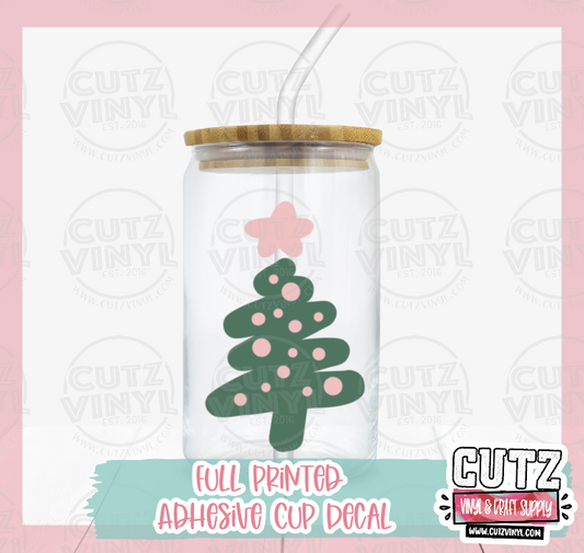 Scribble Tree Cup Decal