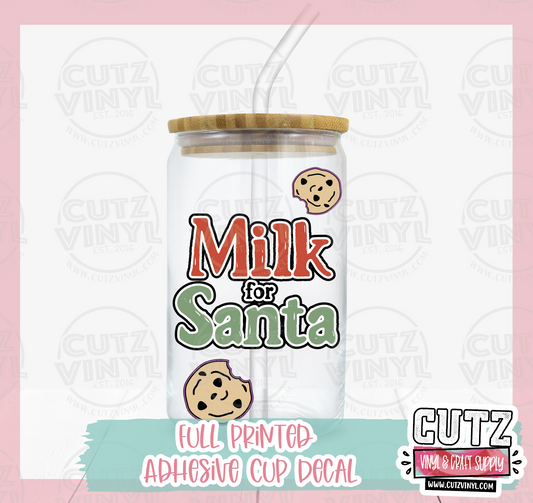 Milk For Santa Cup Decal