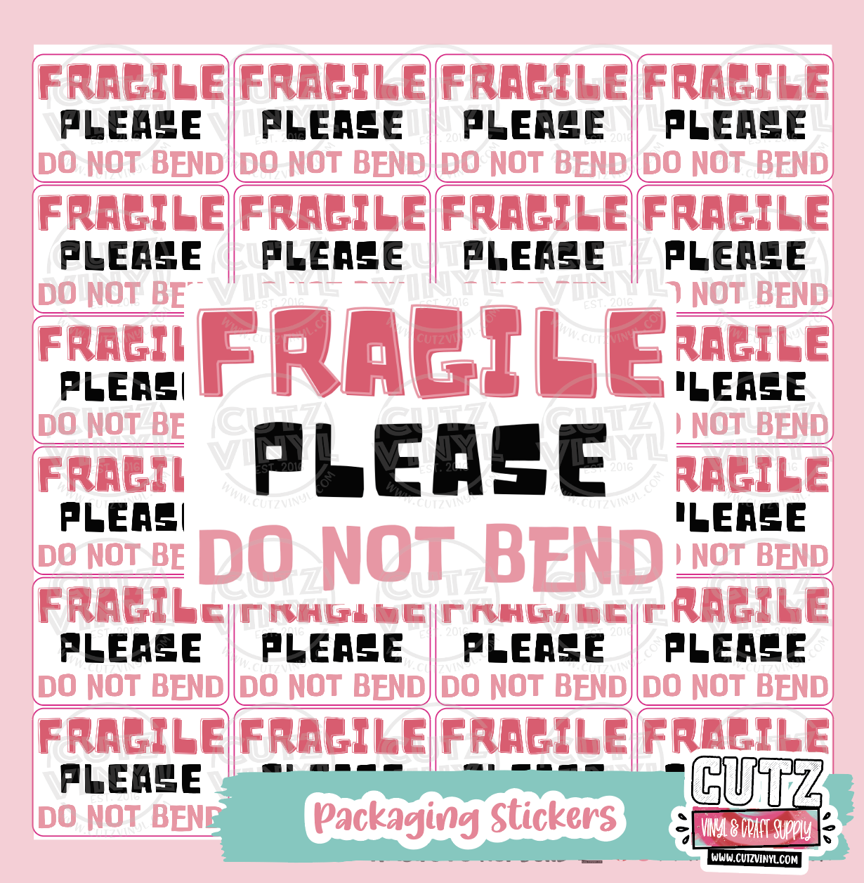 Fragile Do Not Bend Stickers