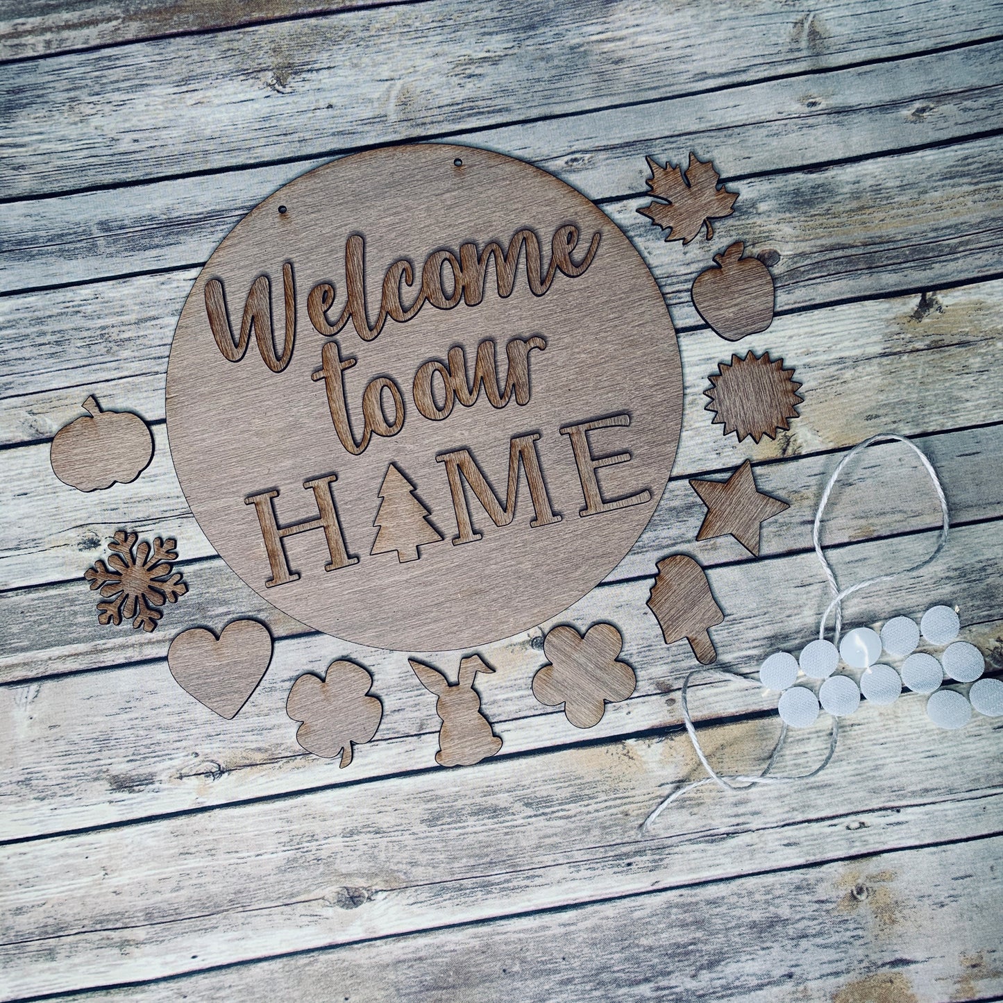 11.5in Round 3D Interchangeable Home Sign  kit